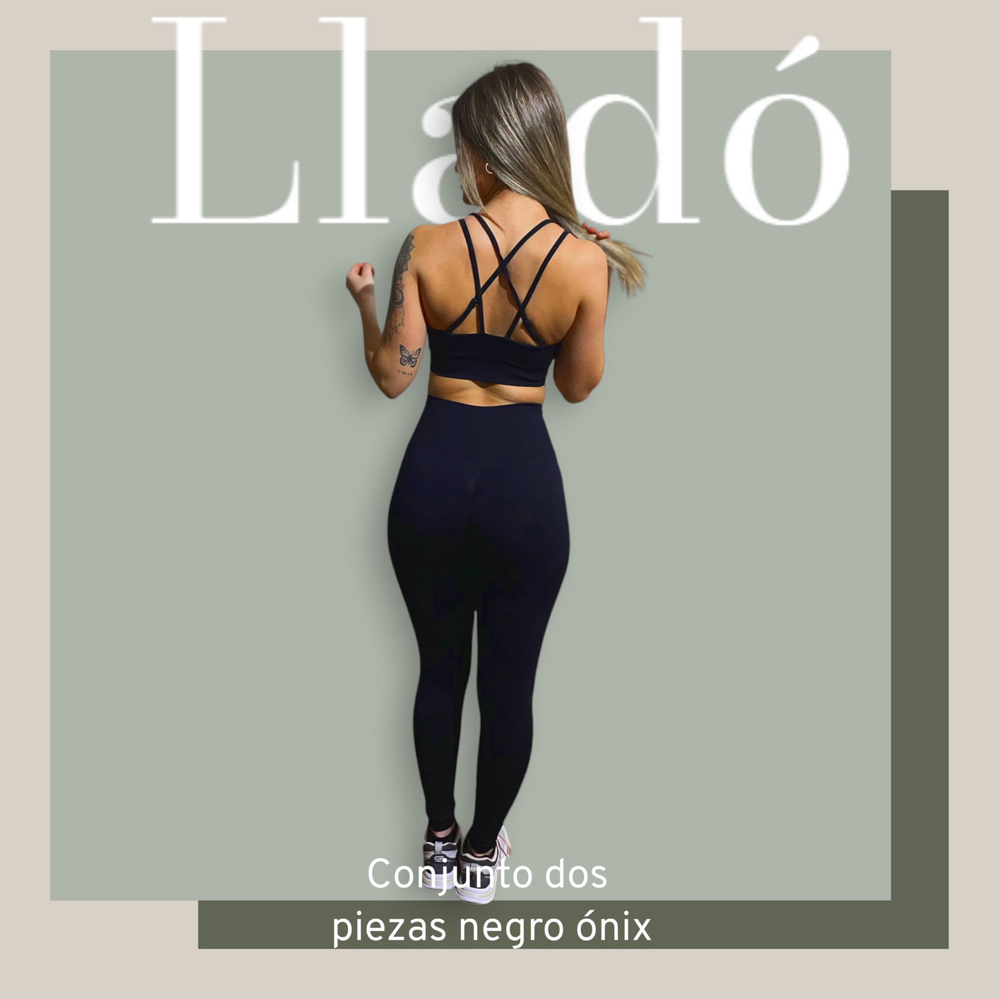 conjunto dos piezas negro ónix