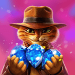 Indy Cat: Match 3 Adventure Logo