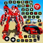 US Robot Transform Car Driving Logo
