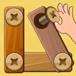 Wood Nuts & Bolts Puzzle Logo